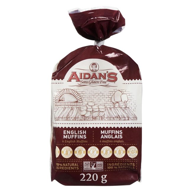 Aidan's Gluten Free English Muffins, 220 G -- 8 Per Case