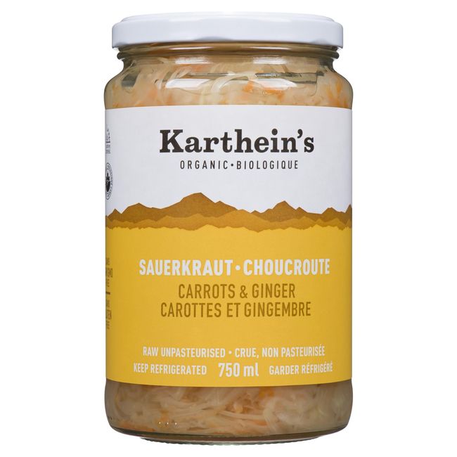 Karthein's Organic Carrots And Ginger Sauerkraut, 750 Ml -- 12 Per Case