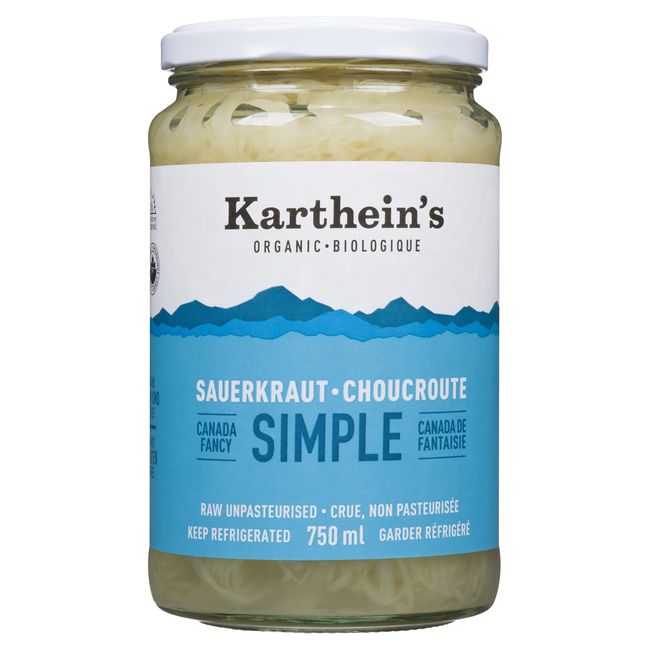 Karthein's Organic Simple Sauerkraut, 750 Ml -- 12 Per Case