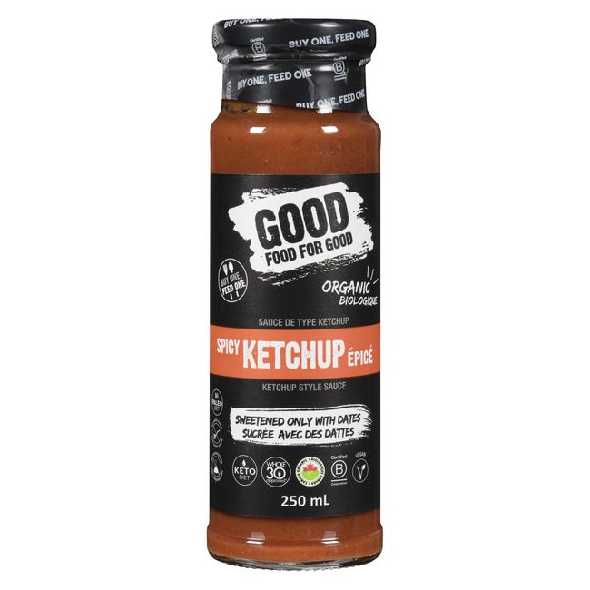 Good Food For Good Organic Spicy Sweetened Dates Ketchup, 250 Ml -- 6 Per Case