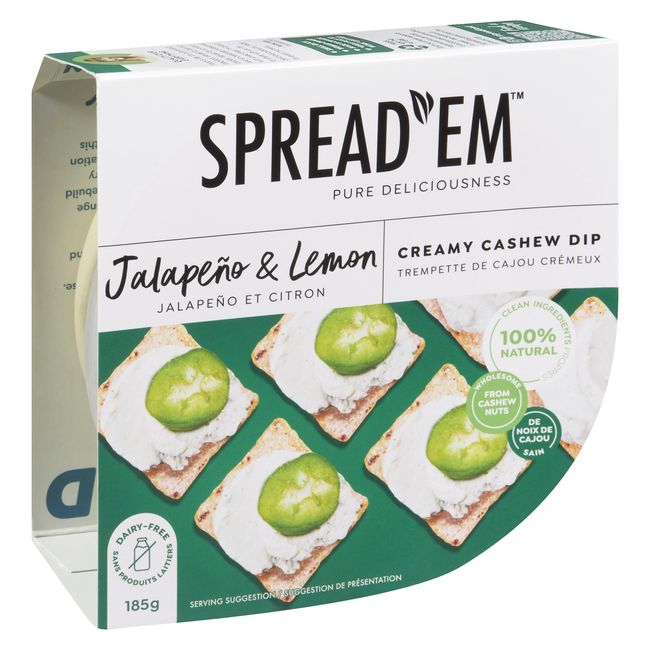 Spread'em Kitchen Fromage À La Crème Jalapeno Et Citron, 183 G -- 8 Par Caisse