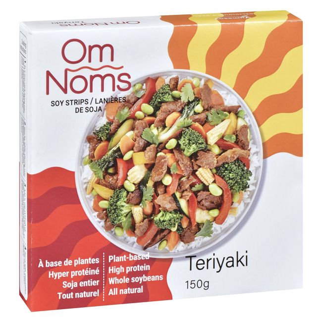 Om Noms Teriyaki Soy Strips, 150 G -- 6 Per Case