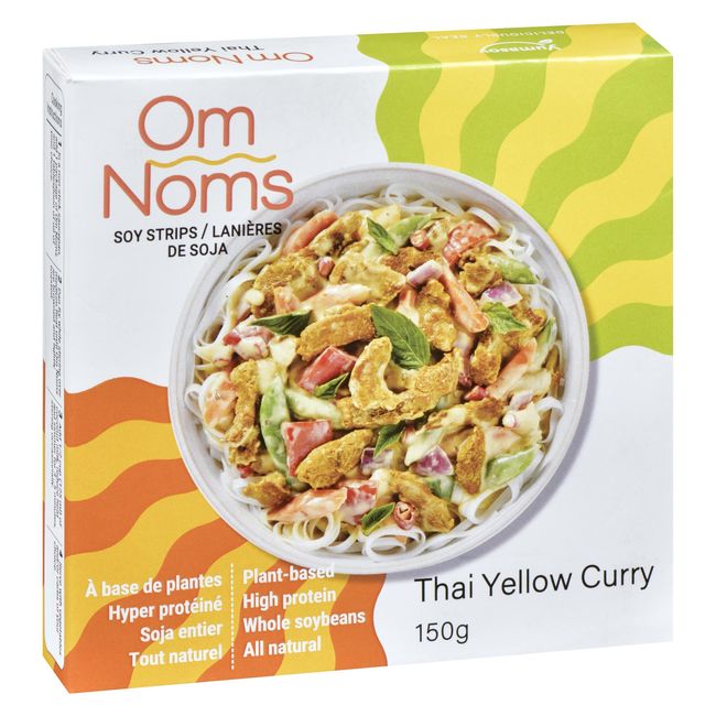 Om Noms Thai Yellow Curry Soy Strips, 150 G -- 6 Per Case