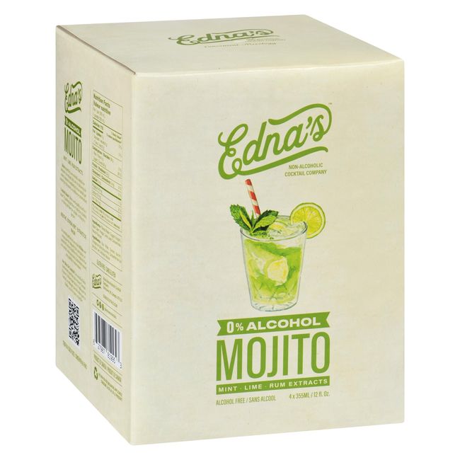Edna's Mojito Sans Alcool, 355 Ml -- 24 Par Caisse