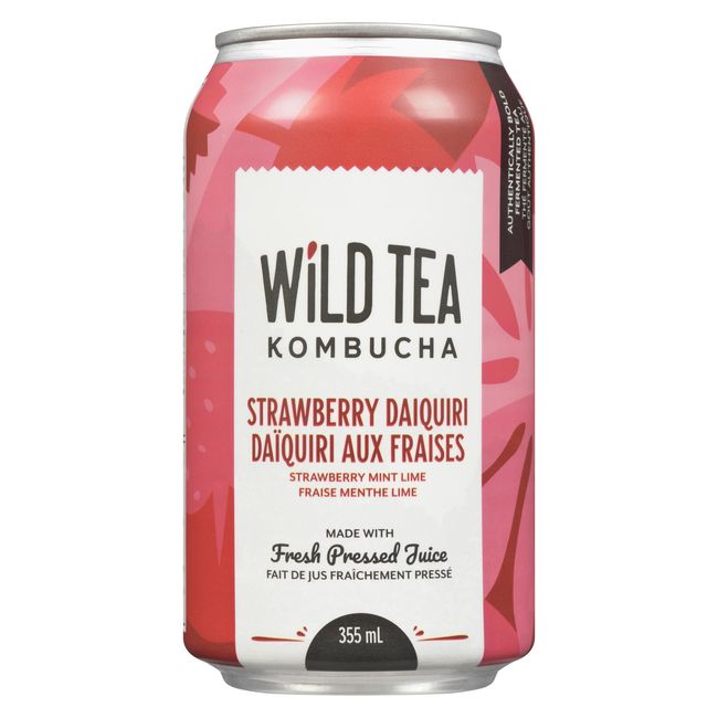 Wild Tea Kombucha Kombucha Daiquiri Aux Fraises, 355 Ml -- 12 Par Boîte