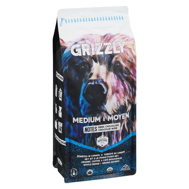 Canadian Heritage Organics Grizzly Medium Roast Coffee, 908 G -- 5 Per Case