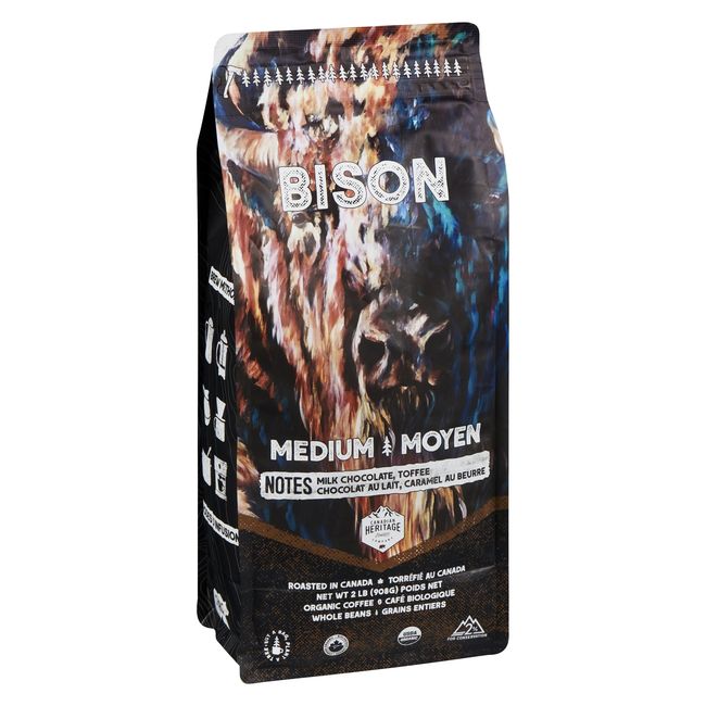 Canadian Heritage Organics Bison Medium Roast Coffee, 908 G -- 5 Per Case