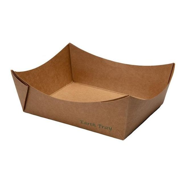 Eco-packaging Number 8 Uncoated Bio Earth Tray, 6 X 4.75 X 2.5 In -- 300 Per Case
