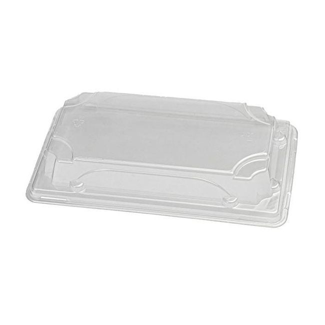 Eco-packaging Poly Lid For Sh4 Fibre Sushi Tray, 5.5 X 2.75 X 1.5 In Top -- 600 Per Case