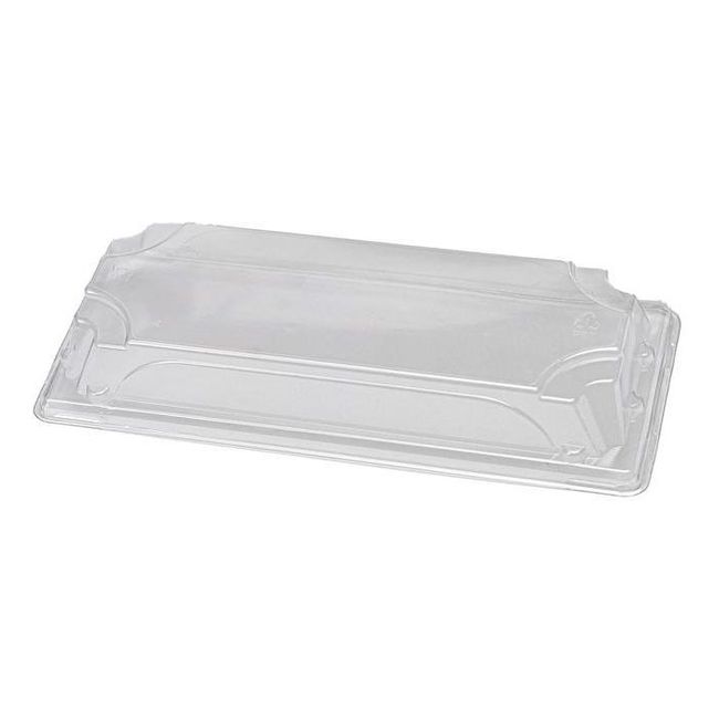 Eco-packaging Clear Pet Lid For Sh6 Fibre Sushi Tray, 9 X 3.75 X 1.75 In -- 600 Per Case