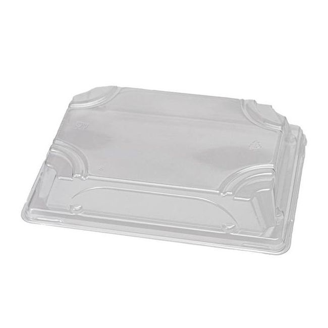 Eco-packaging Polyethylene Lid For Sh8 Fibre Sushi Tray, 5.75 X 3.75 X 1.75 In Top -- 600 Per Case