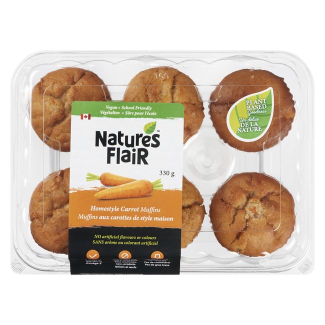 Nature's Flair Home Style Carrot Muffins, 330 G -- 12 Per Case