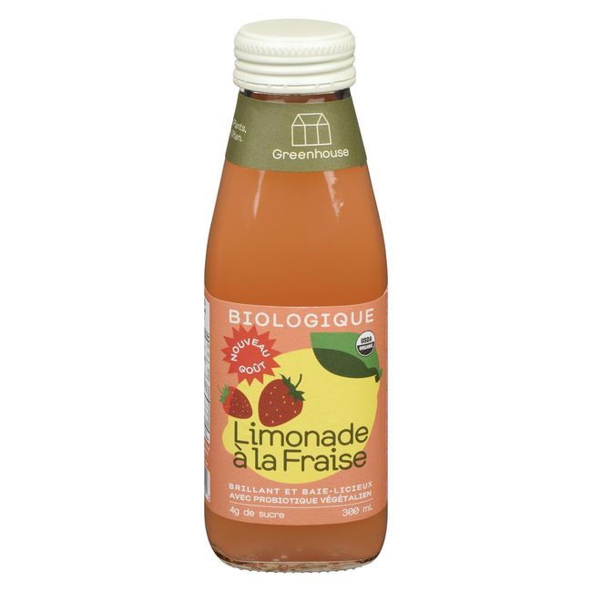 Greenhouse Strawberry Lemonade With Probiotic, 300 Ml -- 6 Per Case