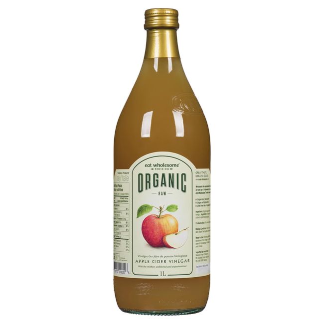 Eat Wholesome Organic Apple Cider Vinegar, 1 L -- 12 Per Case