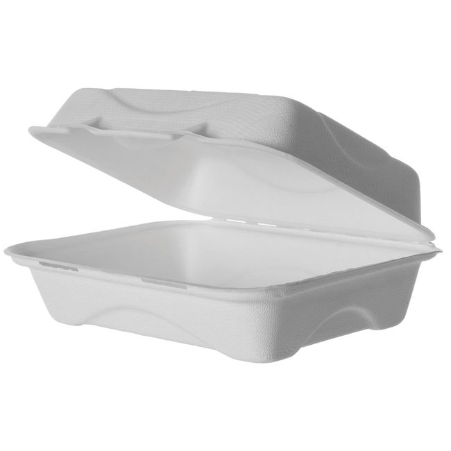 Eco Products Sugarcane Bagasse Hoagie Clamshell, 9x6 In -- 250 Per Case