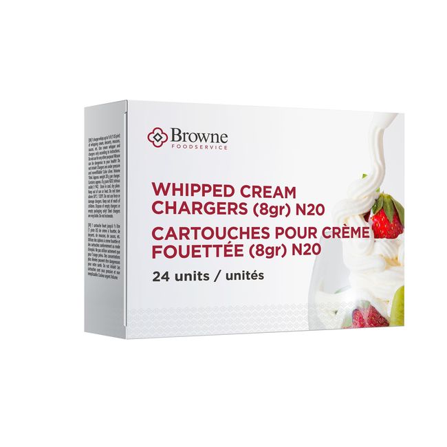 Browne Cream Whipper Charger, 24 Count