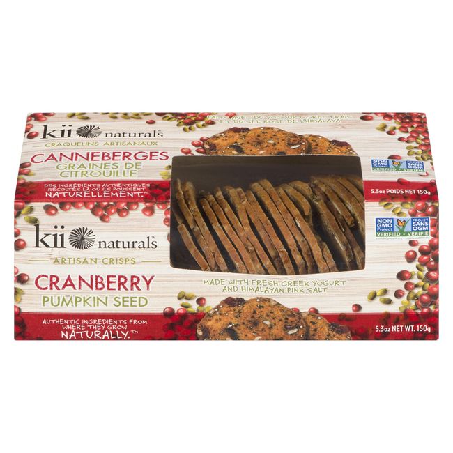 Kii Naturals Cranberry Pumpkin Seed Crisp, 150 G -- 12 Per Case