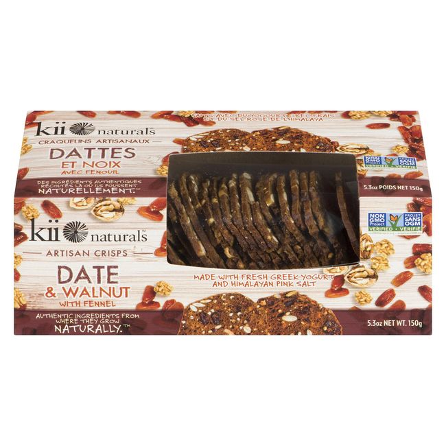 Kii Naturals Date And Walnut Crisp, 150 G -- 12 Per Case
