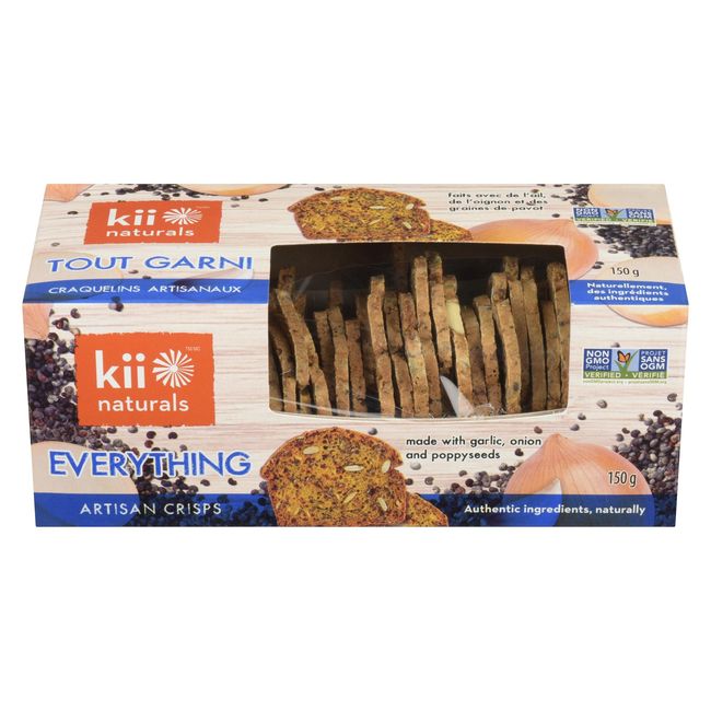 Kii Naturals Everything Artisan Crisps, 150 G -- 12 Per Case