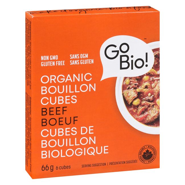 Gobio! Organic Beef Bouillon Cubes, 66 G -- 15 Per Case