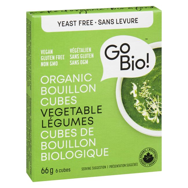 Gobio! Organic Yeast Free Vegetable Bouillon Cubes, 66 G -- 15 Per Case