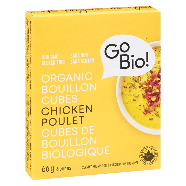 Gobio! Organic Chicken Bouillon Cube, 66 G -- 15 Per Case