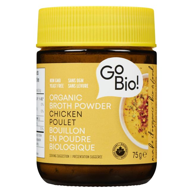 Gobio! Organic Low Sodium Chicken Broth Powder, 75 G -- 6 Per Case