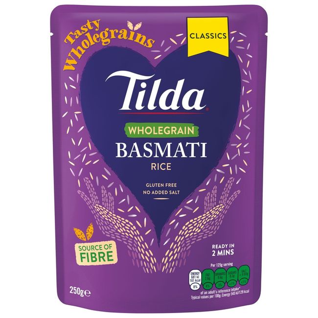 Tilda Wholegrain Steamed Basmati Rice, 250 G -- 6 Per Case