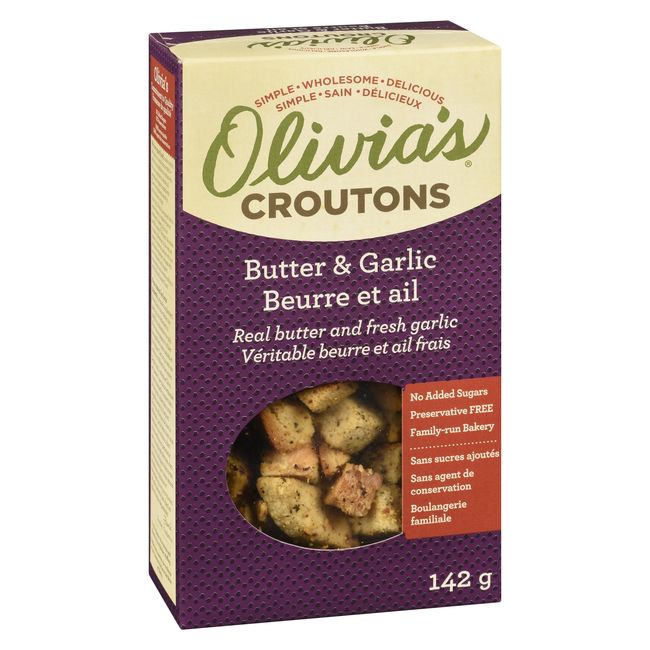 Olivia's Butter And Garlic Croutons, 142 G -- 6 Per Case