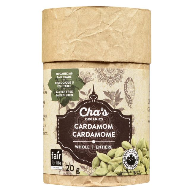 Cha's Organics Whole Cardamom, 20 G -- 6 Per Case
