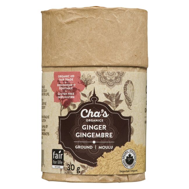 Cha's Organics Ground Ginger, 30 G -- 6 Per Case