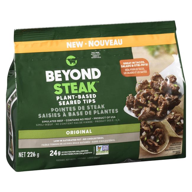 Beyond Meat Original Plant-based Seared Tips Steak, 226 G -- 8 Per Case