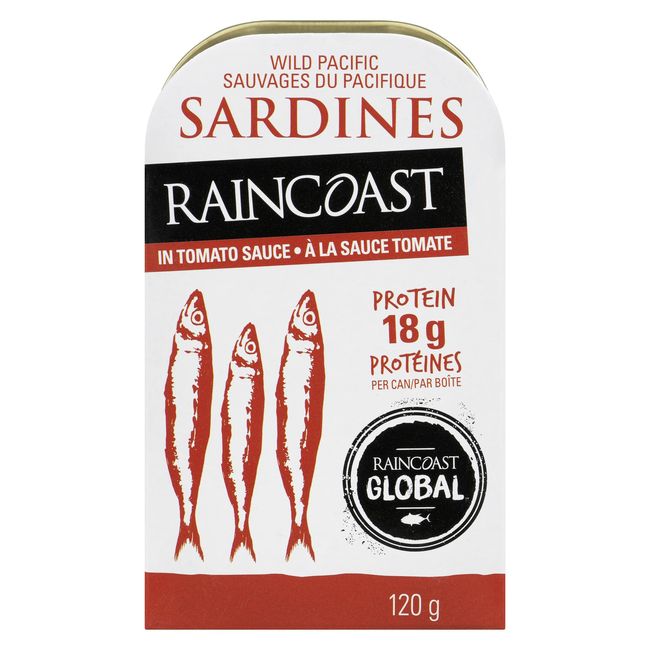 Raincoast Trading Wild Pacific Sardines In Tomato Sauce, 120 G -- 12 Per Case