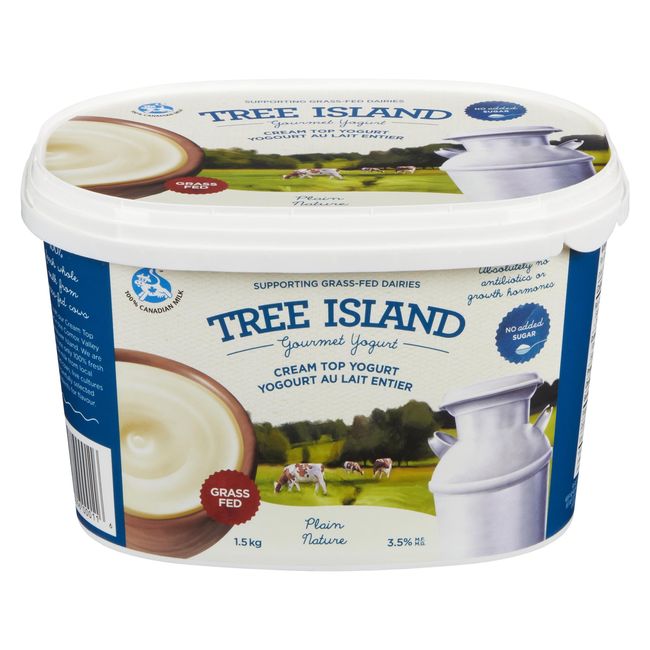Tree Island Yaourt Nature À La Crème, 1,5 Kg -- 4 Par Boîte