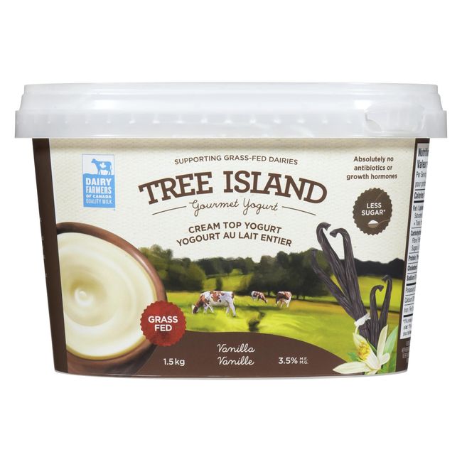 Tree Island Yaourt À La Vanille Crémeuse, 1,5 Kg -- 4 Par Caisse