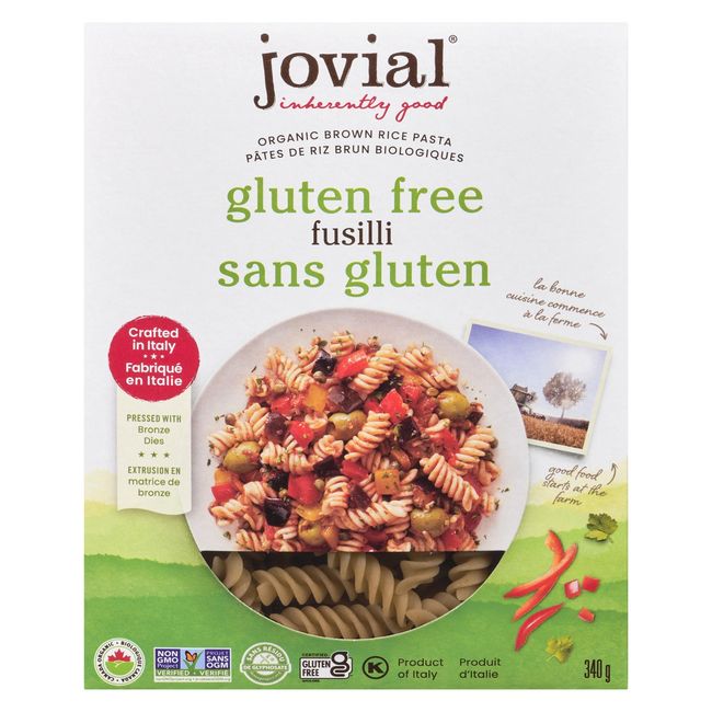 Jovial Organic Brown Rice Fusilli Pasta, 340 G -- 12 Per Case