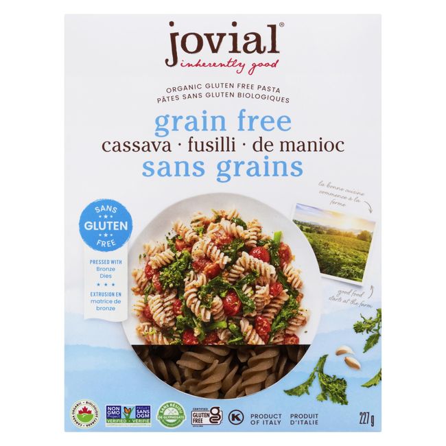 Jovial Organic Grain Free Cassava Fusilli Pasta, 227 G -- 6 Per Case