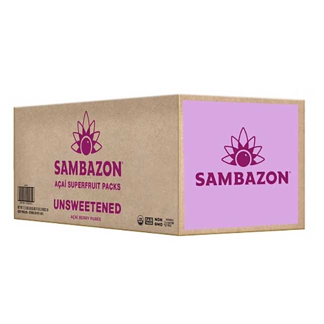 Sambazon Organic Unsweetened Acai, 100 G -- 80 Per Case