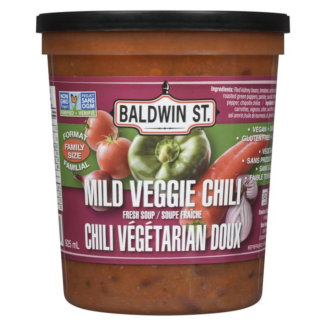 Baldwin Street Mild Veggie Chili Soup, 925 G -- 6 Per Case