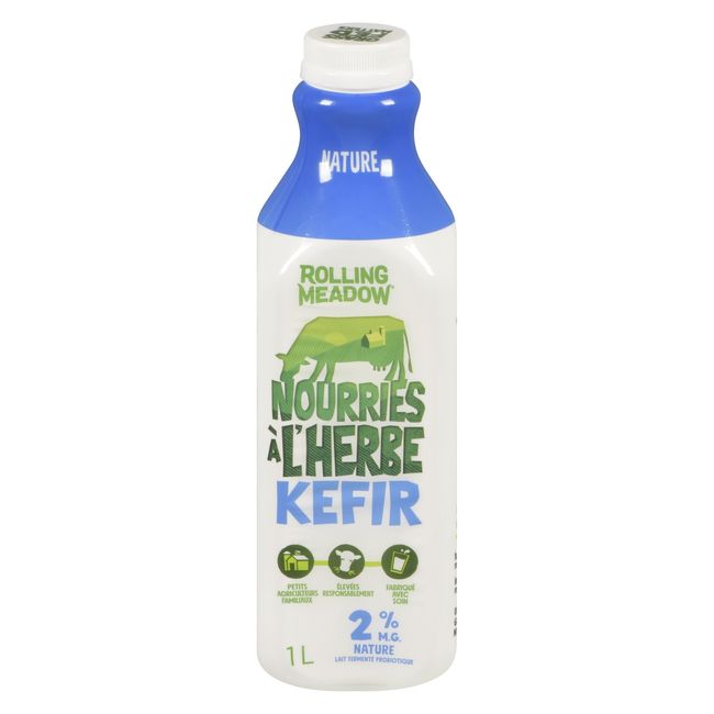Rolling Meadow Plain Grass Fed 2 Percent Milk Fat Kefir, 1 L -- 6 Per Case