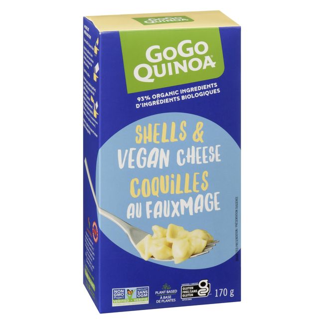 Gogo Quinoa Shells And Vegan Cheese, 170 G -- 12 Per Case