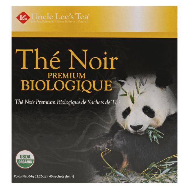 Uncle Lee's Tea Organic Black Tea, 40 Tea Bags -- 6 Per Case