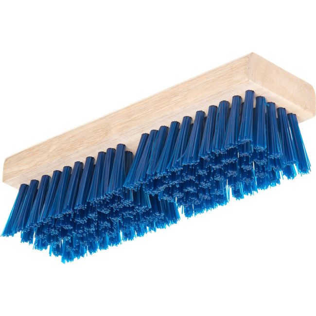 Carlisle 3617514 Flo-pac Blue Stiff Polypropylene Deck Scrub, 10 In Length