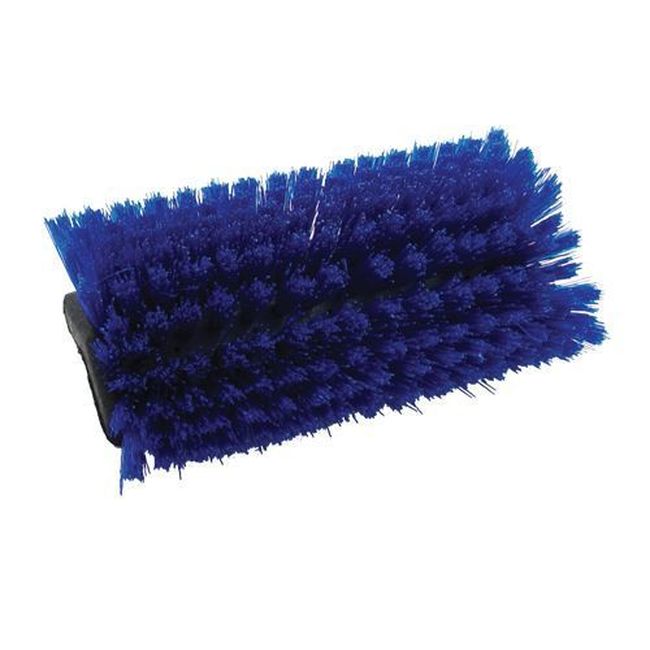 Carlisle 3619714 Flo-pac Dual Surface Blue Floor Scrub With Polypropylene Bristles, 10 In Length