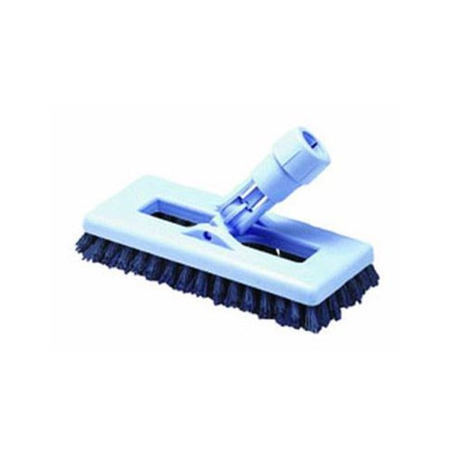 Carlisle 36530014 Swivel Scrub Blue Heavy Duty Floor Brush Head With Dupont Tynex Nylon Bristles, 8 In Length