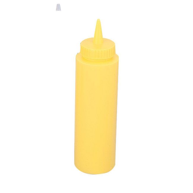 Browne Polyethylene Yellow Squeeze Dispenser, 8 Oz Capacity -- 12 Per Case
