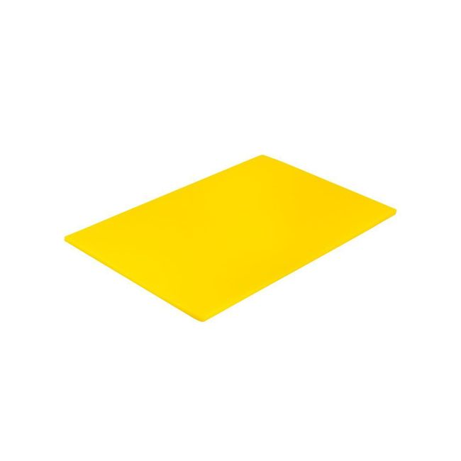 Browne Polyethylene Medium Density Yellow Cutting Board, 12 X 18 X 0.5 In