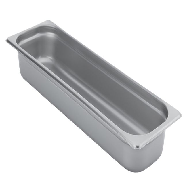 Browne 304 Stainless Steel 22 Gauge Half Size Heavy Weight Long Steam Table Pan, 6 In Deep