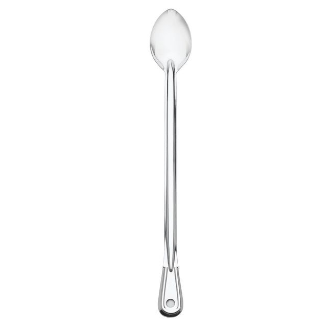 Browne Stainless Steel Solid Spoon With Extra Long Handle, 21 In