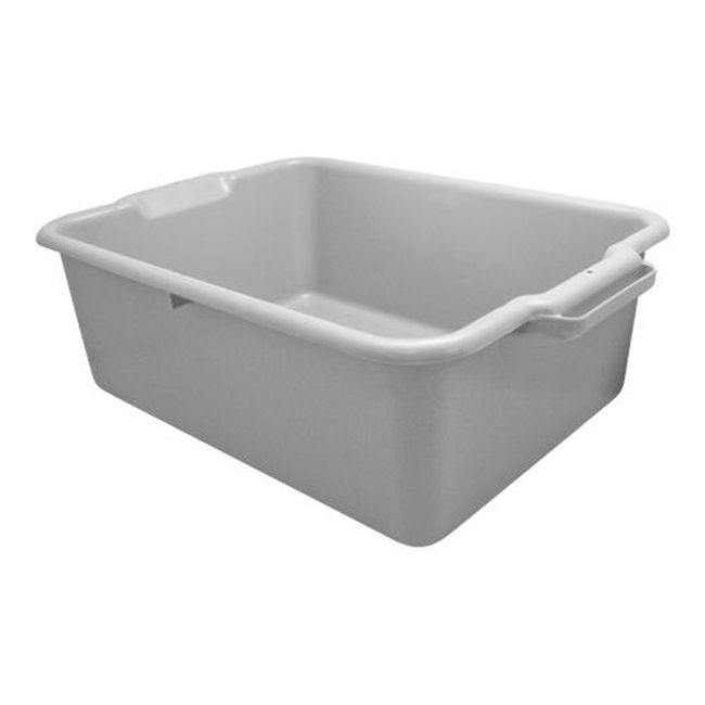Vollrath 52661 Grey Signature Heavy Duty Plastic Single Compartment Bus Box, 20 X 15 X 7 In